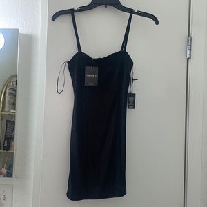 Forever 21. Little black sparkle/shimmer dress. Fitted. Tight body con. Mini.